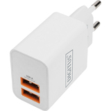 DIGITUS USB-Ladegert, 2x USB-A, 15,5 Watt, wei