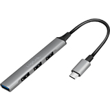 LogiLink usb 3.2 gen 1 slim Hub, 4-Port, Aluminiumgehuse