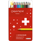 CARAN D'ACHE buntstifte Swisscolor, 12er Metalletui