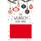 SUSY card Weihnachts-Gutscheinkarte "Wunsch"