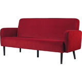 PAPERFLOW 3-Sitzer sofa LISBOA, Samtbezug, rot