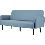 PAPERFLOW 3-Sitzer sofa LISBOA, Kunstlederbezug, blau