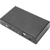 DIGITUS kvm Switch, 2-Port, USB-C, 4K30Hz, Netzwerk