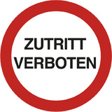 EXACOMPTA hinweisschild "Zutritt verboten", rot/wei