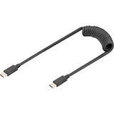 DIGITUS usb 2.0 Spiralkabel, usb-c - usb-c Stecker, 1,0 m