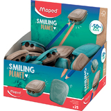 Maped doppel-spitzdose SMILING PLANET, blau/braun, 25er