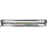 LogiLink 19" keystone Patch Panel, 24 Port, schwarz