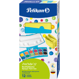 Pelikan deckfarbkasten ProColor 735, 12 Farben, trkis/gelb