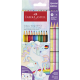 FABER-CASTELL dreikant-buntstifte Colour grip Einhorn, 10+3