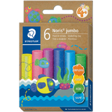 STAEDTLER plastilin-knete Noris jumbo, 6 Glitterfarben