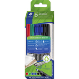 STAEDTLER lumocolor Permanent-Marker 318F, 6er Faltschachtel