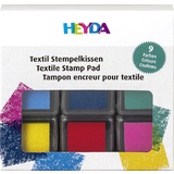 HEYDA stempelkissen-set "Textil", farbig sortiert