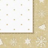 PAPSTAR weihnachts-motivservietten "X-Mas", gold