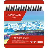 CARAN D'ACHE fasermaler FIBRALO Brush, 15er Metalletui