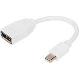 DIGITUS displayport 1.2 Adapterkabel, mini DP - DP, 0,15 m