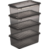keeeper aufbewahrungsboxen-set "bea", 4x 5,6 L, crystal-grey