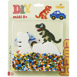 Hama Bgelperlen midi "Auto/Dinosaurier", Blister