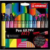 STABILO fasermaler Pen 68 MAX, 12er etui ARTY