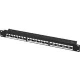 LogiLink 19" keystone Patch Panel, 24 Port, schwarz