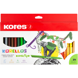 Kores fasermaler "Korello", breit, 24er Karton-Etui