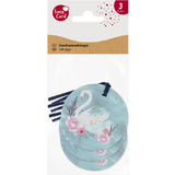 SUSY card Anhngerkarte rund "Swan lake light blue"