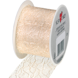 SUSY card Geschenkband auf Spule "Lace", creme