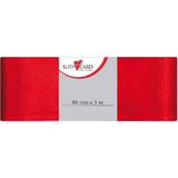 SUSY card Geschenkband "Doppelsatin", 40 mm x 3 m, rot