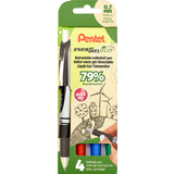 Pentel liquid Gel-Tintenroller energel BL77 Eco, 4er Etui