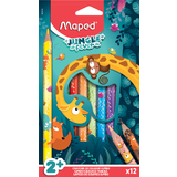 Maped dreikant-buntstift JUNGLE fever JUMBO, 12er Kartonetui