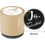 COLOP motiv-stempel Woodies "Ja, wir heiraten"