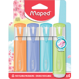 Maped textmarker FLUO'PEPS PASTEL, 4er Blister