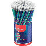 Maped bleistift PIXEL PARTY, mit Radierer, HB, 72er Kcher