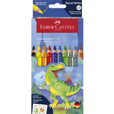 FABER-CASTELL dreikant-buntstifte Jumbo grip Dino, 8+2