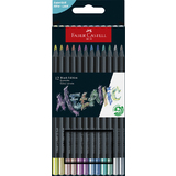 FABER-CASTELL dreikant-buntstifte Black Edition, 12er Etui