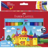 FABER-CASTELL fasermaler JUMBO Superwashable, 12er Etui