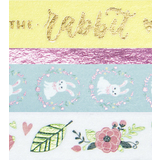 folia deko-klebeband Washi-Tape "FOLLOW the RABBIT", 4er Set