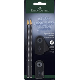 FABER-CASTELL schreibset GRIP SPARKLE, schwarz