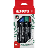 Kores permanent-marker "ECO XP2", Keilspitze, 4er Etui