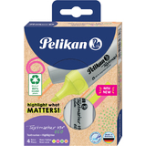 Pelikan textmarker 490 eco, 4er etui Neon-Farben