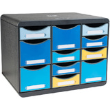 EXACOMPTA schubladenbox STORE-BOX multi Bee Blue, 11 Schbe