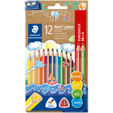 STAEDTLER dreikant-buntstift Noris jumbo, 10+2 Etui