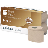 satino by wepa toilettenpapier PureSoft, 3-lagig, braun