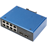 DIGITUS industrial Fast ethernet PoE Switch, 8+2 Port