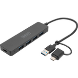 DIGITUS usb 3.0 Hub, 4-Port, slim Line, schwarz