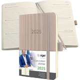 sigel taschenkalender Conceptum 2025, ca. din A6, taupe