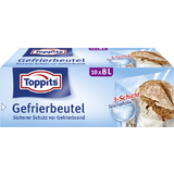 TOPPITS Gefrierbeutel, 10 x 8 Liter, 340 x 500 mm