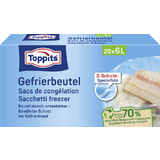 TOPPITS Gefrierbeutel, 20 x 6 Liter, 290 x 410 mm