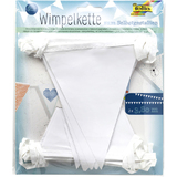 folia wimpelkette "Basic", Lnge: 3,80 m, wei