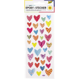 folia epoxy-sticker HEARTS, 3D-Effekt