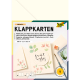 folia Klappkarten-Set, 105 x 150 mm, perlwei